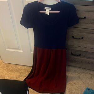 Sonia Rykiel Two-Tone Knit Midi Dress